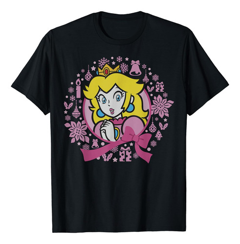 Playera Con Corona Rosa Melocotón De La Princesa Navideña D
