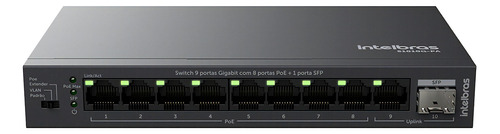 Switch 10p Gigabit 8p Poe 1sfp S1010g-pa Intelbras