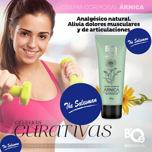 Crema De Árnica - Alivia Músculos Y Articulaciones 100ml Exquisito Aroma A Flores De Árnica Y Lavanda.