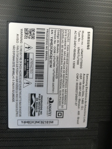 Imagem 2 de 2 de Tv 43 Smart 4k Samsung Tela Quebrada