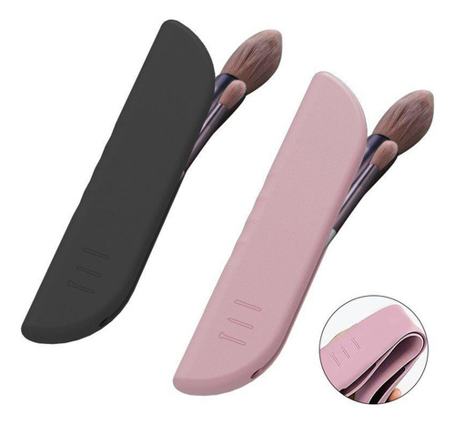 2 Soportes Portátiles Para Brochas De Maquillaje, Estuche