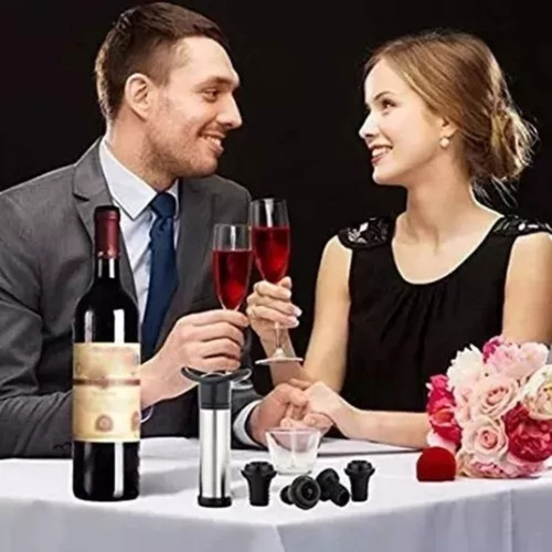 C Bomba Vacío Botella De Vino Con 6 Tapones Sellador
