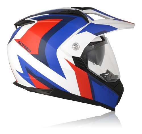 Casco Flip Fs-606 Blanco/azul/rojo M