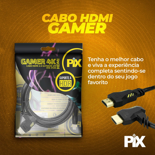 Cabo Hdmi 2.0 2 Metros 4k 3d Ultrahd Alta Resolução Gold