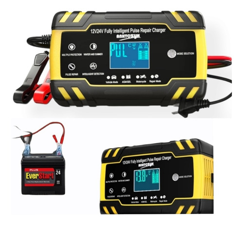 Imagen 2 de 3 de Cargador Inteligente Batería Autos Camionetas Motos 12v 24v