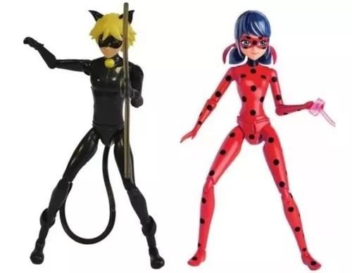 Boneco Articulado Cat Noir em Ação 15cm - Coleção Miraculous - Bandai/Sunny  1641