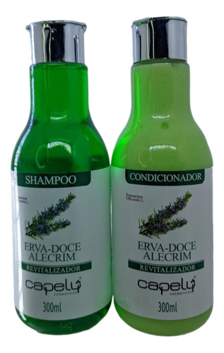 Kit Shampoo 300ml Cond 300ml Erva Doce Alecrim Capely