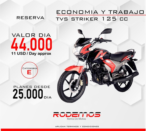 Imagen 1 de 2 de Renta Alquiler De Motos 125cc En Medellín