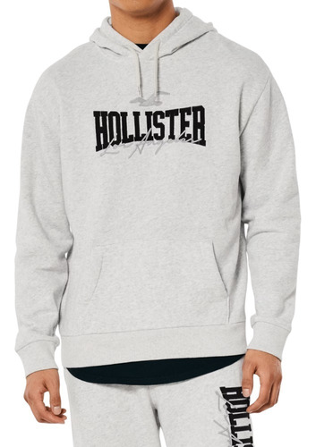 Sudadera Hollister Original Con Logo Bordado Universitario