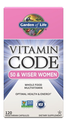 Garden Of Life Vitamin Code 50 & Wiser Women 120caps Sabor Neutro