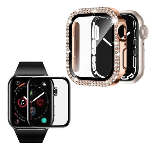 Case De Lujo Para Apple Watch + Protector Pantalla Premium