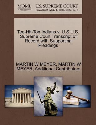 Libro Tee-hit-ton Indians V. U S U.s. Supreme Court Trans...