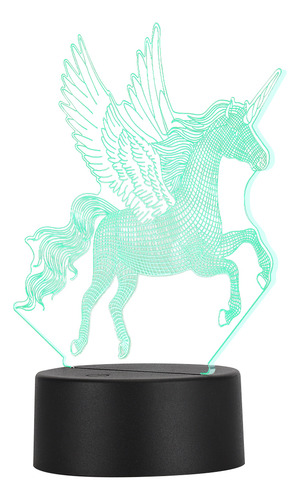 Regalo De Mesa Táctil Led Usb Tipo 3d Unicorn Night