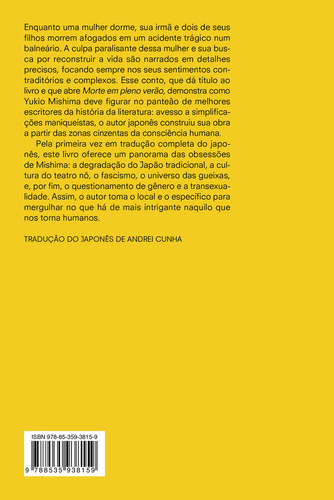 Livro Morte Em Pleno Verão De Yukio Mishima., Vol. 1. Editorial Companhia Das Letras, Capa Mole, Edição 1 Em Português, 2024