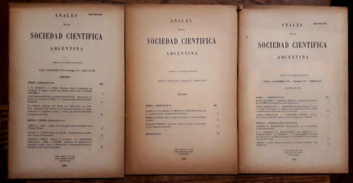 Anales Sociedad Científica Argentina 1980 1981 1982 Cattaneo