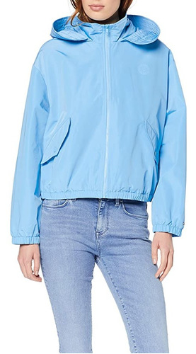 Impermeable Tommy Hilfiger Azul Mujer Lluvia Rompevientos