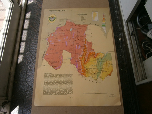 Jujuy . Formosa . Mapa Antiguo 1947