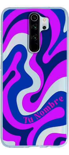 Funda Para Xiaomi Para Mujer Curvas Moradas Con Tu Nombre