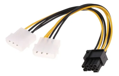 Adaptador Dual Pci-e De 4 Pines A 8 Pines (6+2 Pines)
