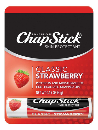 Chapstick Clasico, Sabor A Fresa, 0.15 Onzas (paquete De 4)