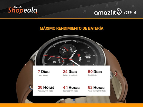 Imagen 7 de 10 de Smartwatch Reloj Inteligente Amazfit Gtr 4 Marrón Gps Spo2-*