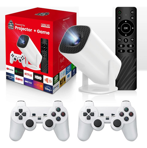 Proyector Gamer Ultra Hd P30 Max Wifi Android Controladores