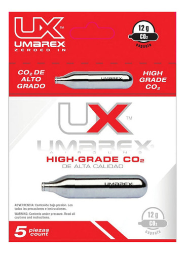Cartuchos Gas Umarex Co2 12g 5 Pzas Tanques Desechables Caja