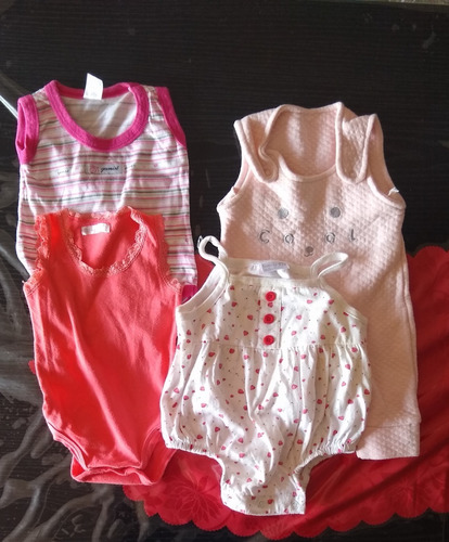 4 Prendas De  Ropa De Bebe De 0 A 1 Mes Verano Impecables.