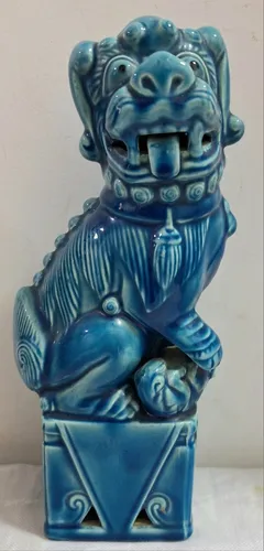 Perro De Foo Leon Japon Turquesa Mide 23cm De Alto B165 (Usado)