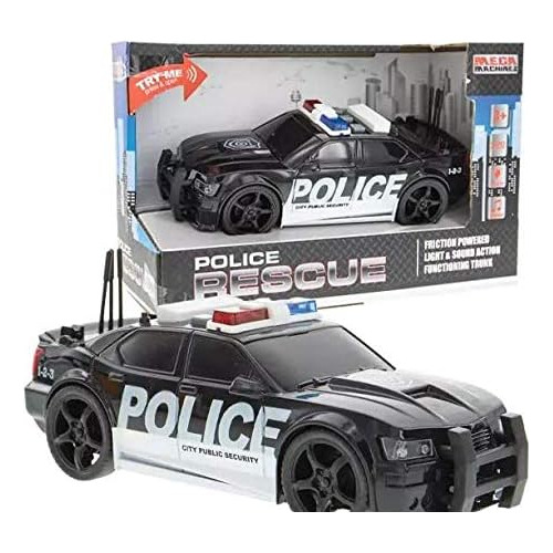 Coche De Policía Fricción Luces Y Sonidos, Niños Y N...