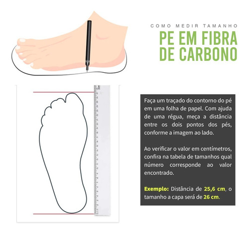 Pé Protét Fibra Carbon Flexfoot Assure Pt 22cm Dir Fape-ossu