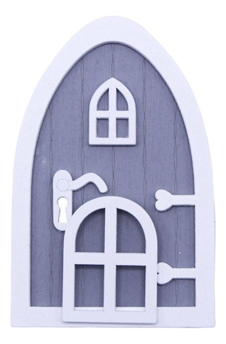 Casa De Muñecas De Madera Puerta En Miniatura Decoración