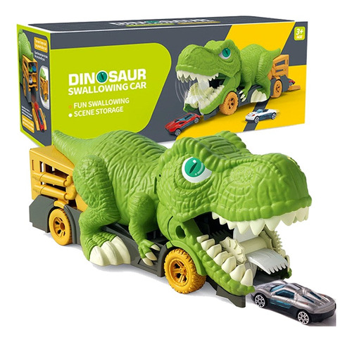 Dino Comilón Grande Transportador De Autitos - Toystore