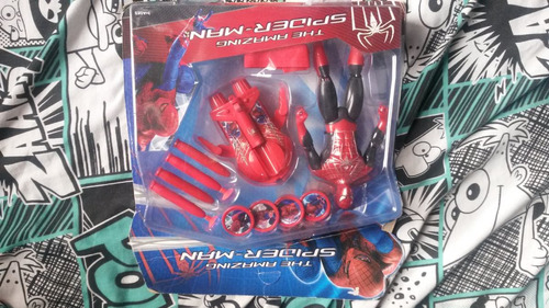 Lanza Discos Y Dardos Spiderman, Incluye Muñeco De Spiderman