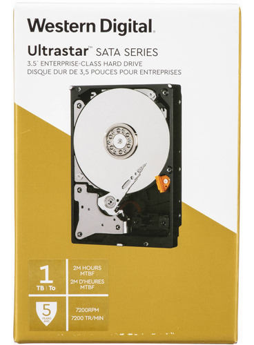 Wd 1tb Ultrastar 7200 Rpm Sata 3.5  Internal Data Center Hdd