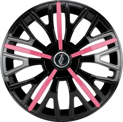 Jogo 4 Calota Esportivas Triton Sport Black Pink Aro 13 3513