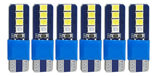 Paquete De 6 Led Canbus W5w T10 8 Smd 2835 Para Luces Led Au
