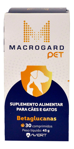 Suplemento Alimentar Macrogard Pet P/ Cães E Gatos 30 Compr.