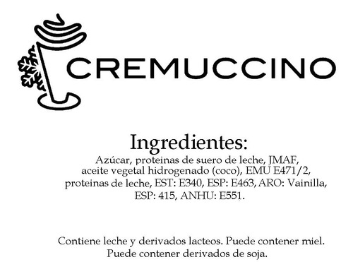 Imagen 2 de 4 de Frappe Milkshake Base Lactea 1.5kg Cremuccino Licuado Café