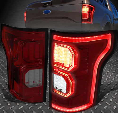 Par Calaveras Led 3d Ford Lobo F150 2015 2016 2017 Ahumado