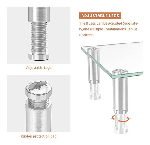 Soporte Monitor Dual: Longitud Y Ángulo Ajustables Ele...