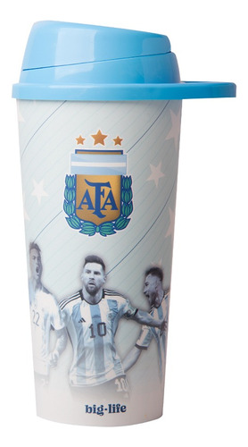 Vaso Argentina Campeon Tapa Movil