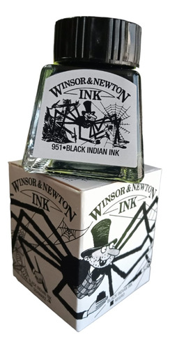 Tinta Winsor & Newton Ink Para Dibujo Color Negro 14ml.