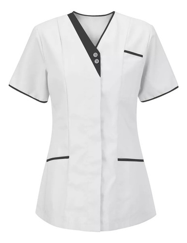 Wu Uniforme Enfermera Clinic Carer For Mujer Con Bolsillo