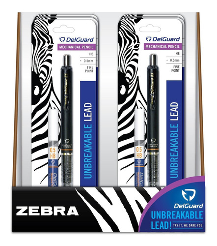 Portaminas Zebra Delguard Con Rec O De Mina Extra, Punt...