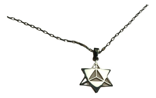 Merkaba Dije Estrella Tetraedrica Acero Quirúrgico Cadena