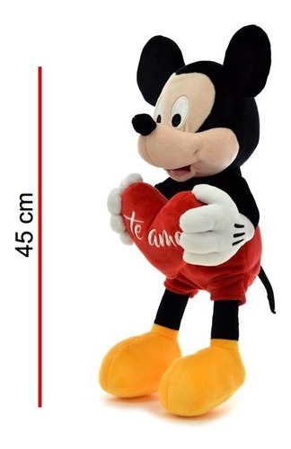 Imagen 2 de 3 de Peluche Mickey 45 Cm Con Corazon - Phi Phi Toys
