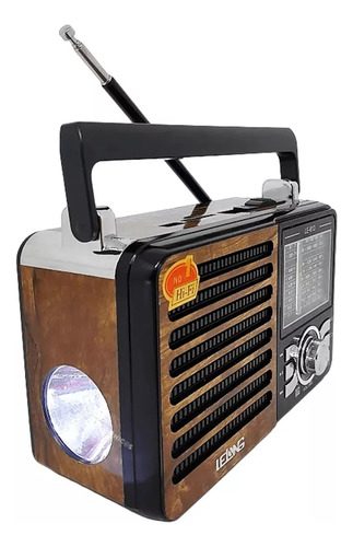 Rádio Com Lanterna E Bluetooth Usb Entrada Sd E Auxiliar P2