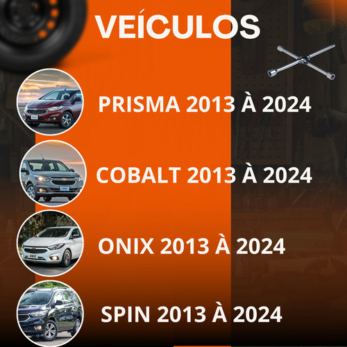 Jogo 16 Porcas Cromadas Rodas Onix Prisma Spin Cobalt