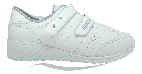 Sapatenis Tenis Kolosh C2283 Anabela Branco Em Velcro